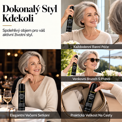 ⏳🔥 ČASOVĚ OMEZENÁ SLEVA 70 %! ⏰ Creawel®🎉 RootLift AirVolume Stylingový Sprej S Broskvovou Vůní – Okamžitý Objem Od Kořínků, Plnější Vzhled Vlasů A Pružná Fixace Po Celý Den