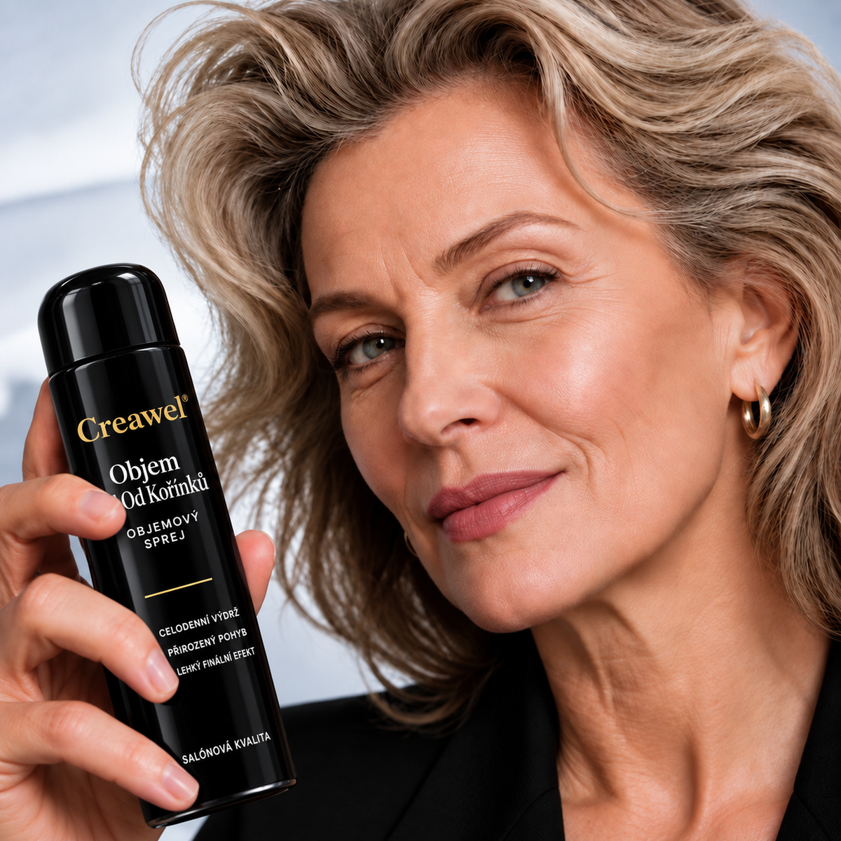 ⏳🔥 ČASOVĚ OMEZENÁ SLEVA 70 %! ⏰ Creawel®🎉 RootLift AirVolume Stylingový Sprej S Broskvovou Vůní – Okamžitý Objem Od Kořínků, Plnější Vzhled Vlasů A Pružná Fixace Po Celý Den
